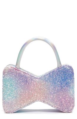 Mach & Mach Bow Glitter Top Handle Bag in Galaxy