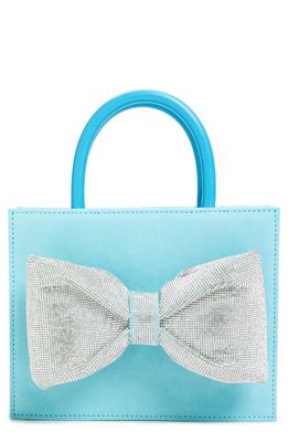 Mach & Mach Crystal Bow Handbag in Ocean Blue
