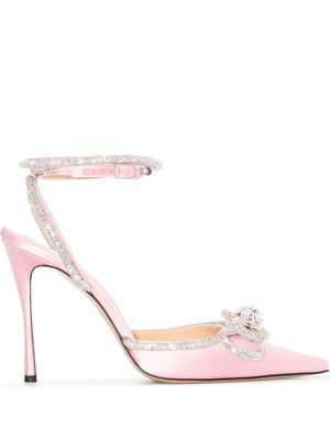 MACH & MACH crystal-bow pointed-toe pumps - Pink