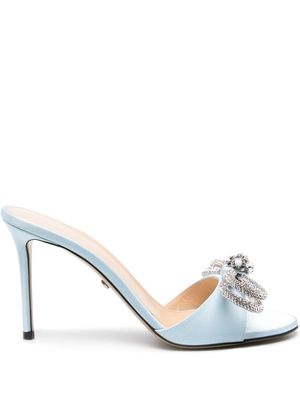 MACH & MACH crystal-embellished bow-detail mules - Blue