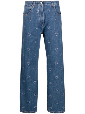 MACH & MACH crystal-embellished jeans - Blue