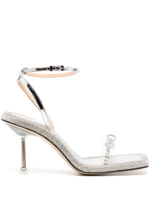 MACH & MACH crystal-embellished leather sandals - Silver