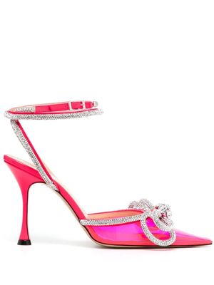 MACH & MACH crystal-embellished patent leather pumps - Pink