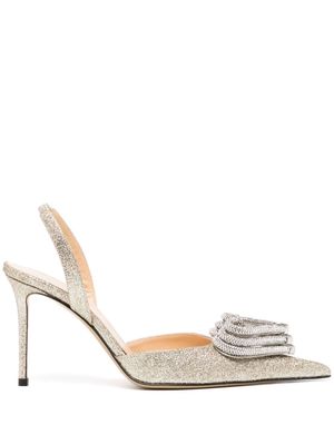 MACH & MACH crystal-embellished pointed-toe pumps - Gold