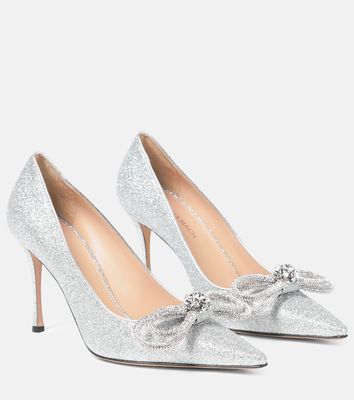 Mach & Mach Double Bow crystal-embellished pumps
