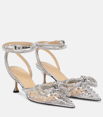 Mach & Mach Double Bow embellished PVC pumps
