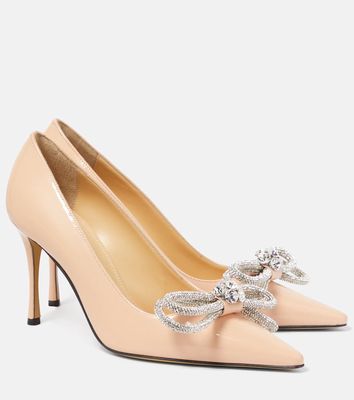 Mach & Mach Double Bow patent leather pumps