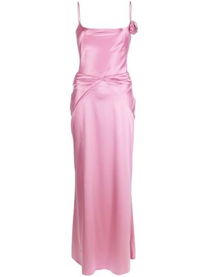 MACH & MACH embellished-flower detail maxi dress - Pink