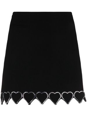 MACH & MACH heart-embellished miniskirt - Black