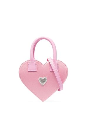 MACH & MACH heart-shape mini crossbody bag - Pink