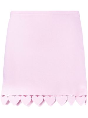 MACH & MACH love-heart hem miniskirt - Pink