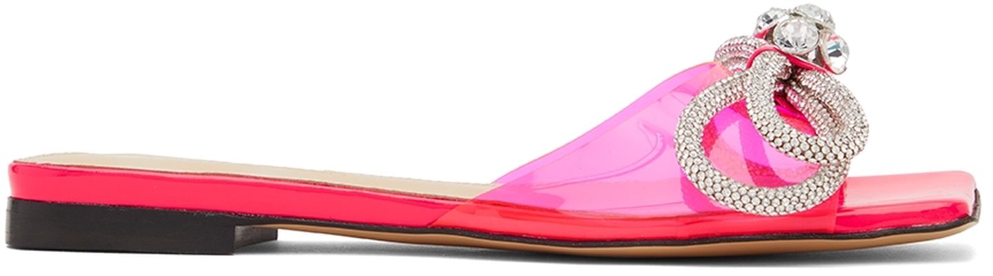 MACH & MACH Pink Double Bow Sandals