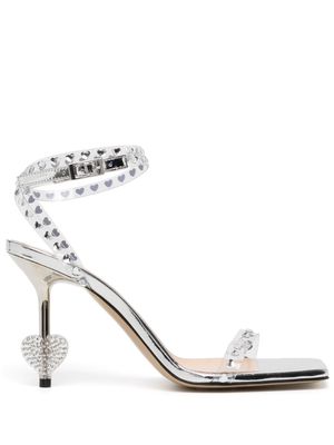 MACH & MACH stud-embellished open-toe sandals - Silver