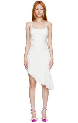 MACH & MACH White Silk Mini Dress