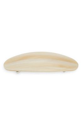 Machete Jumbo Oval Barrette in Alabaster