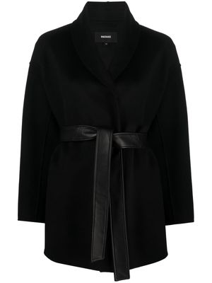 Mackage belted wrap coat - Black