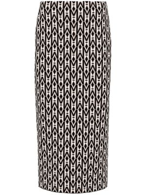 Mackage geometric-pattern knitted skirt - Black