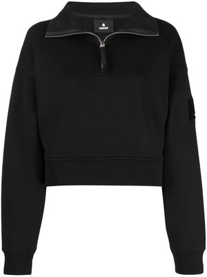 Mackage half-zip cotton-blend sweatshirt - Black