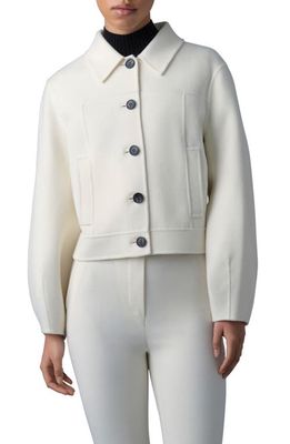 Mackage Lali Double Face Wool Crop Jacket in Cream