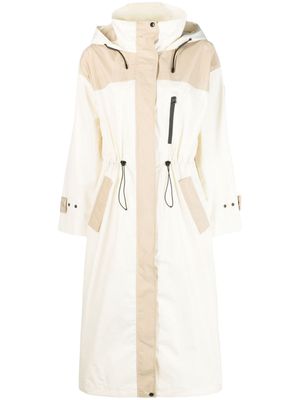 Mackage panelled hooded rain coat - Neutrals