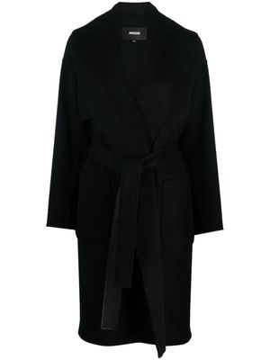 Mackage shawl-lapels belted wool coat - Black