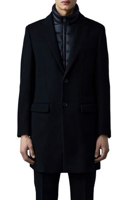 Mackage Skai-Z Wool Blend Coat with Down Removable Bib in Black