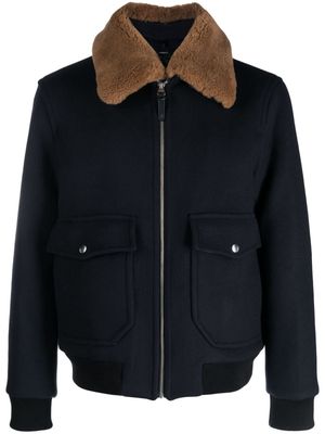 Mackage Theo shearling-collar jacket - Blue