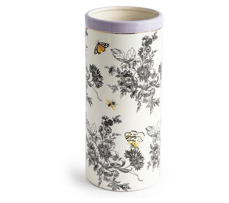 MacKenzie-Childs Butterfly Toile Tall Vase