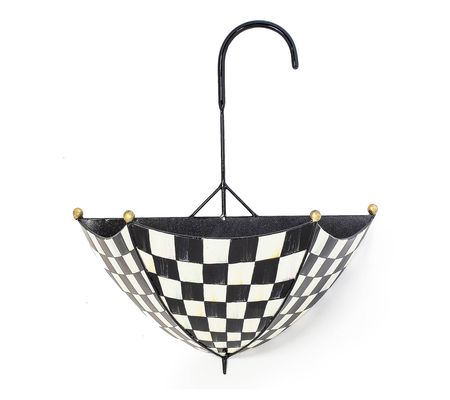 MacKenzie-Childs Courtly Check Umbrella Wall Pl anter