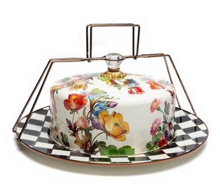 Mackenzie-Childs Enamel Cake Carrier