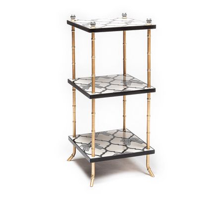 MacKenzie-Childs Pretty As A Bow 3-Tiered Table