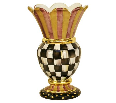 Mackenzie-Childs Sterling Check Great Vase