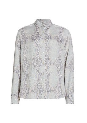 Mackenzie Printed Button-Front Blouse