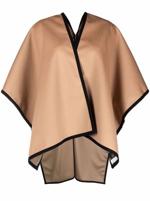 Mackintosh Ainsley contrast-trim cape scarf - Neutrals