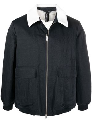 Mackintosh AIRMAN fleece-collar bomber jacket - Blue