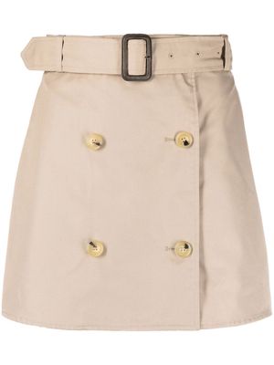 Mackintosh belted double-breasted skirt - Neutrals