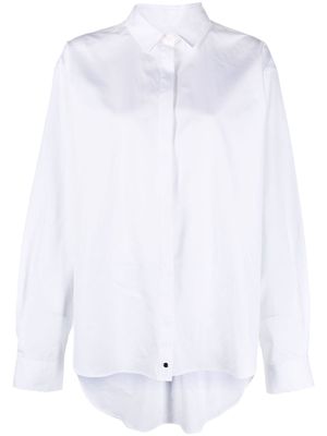 Mackintosh Bluebells dip-hem shirt - White