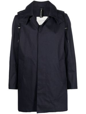Mackintosh CAMBRIDGE HOOD cotton coat - Blue