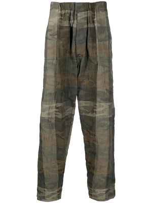 Mackintosh CAPTAIN Military Camo Cotton & Nylon Trousers - Green
