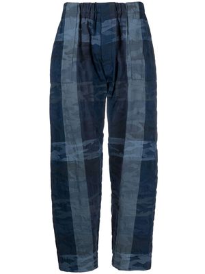 Mackintosh CAPTAIN Navy Camo Cotton & Nylon Trousers - Blue