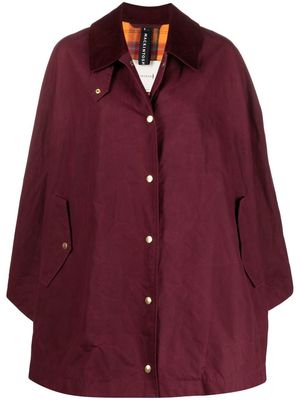 Mackintosh CORA waxed cotton field coat - Red