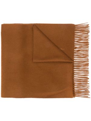 Mackintosh embroidered cashmere scarf - Brown