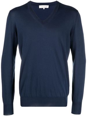 Mackintosh fine-knit organic cotton jumper - Blue
