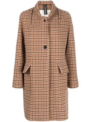 Mackintosh Freddie check-pattern wool coat - Neutrals