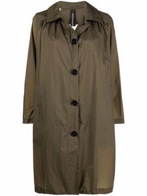 Mackintosh Hana buttoned overcoat - Green