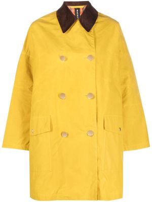 Mackintosh HUMBIE double-breasted overcoat - Yellow