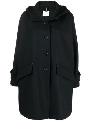 Mackintosh HUMBIE HOOD wool overcoat - Black