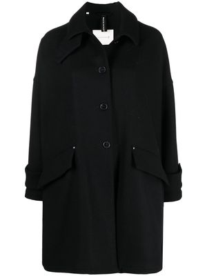Mackintosh HUMBIE wool overcoat - Black