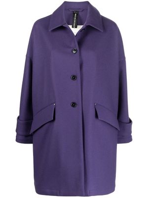 Mackintosh HUMBIE wool overcoat - Purple