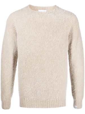 Mackintosh HUTCHINS Oatmilk Wool Crewneck Sweater - Neutrals